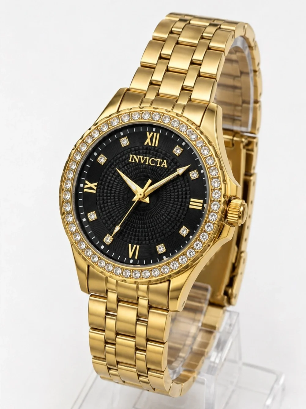 Invicta Specialty 69219 Gold Black Dial Women’s Watch 33mm NWT